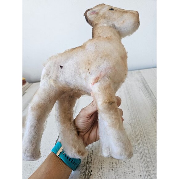 Antique deer reindeer Xmas decor standing statue figurine - Picture 6 of 13